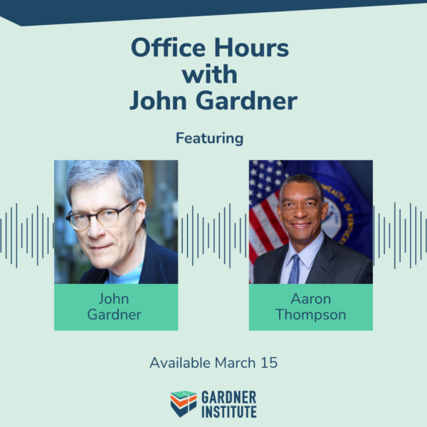 Office Hours with John Gardner graphic with John Gardner and Aaron Thompson