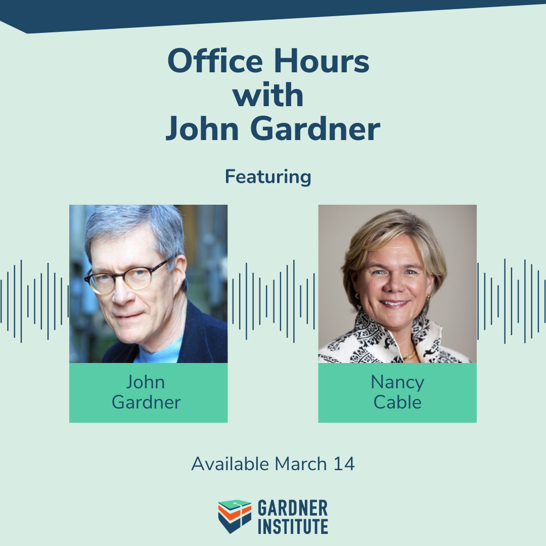 Office Hours with John Gardner graphic with John Gardner and Nancy Cable