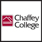 Chaffey College logo with red image and white mountain outline