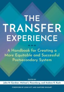 Book Cover The Transfer Experience with blue, purple and turquoise triangles